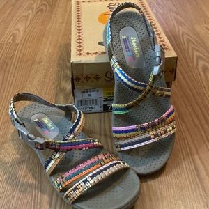 Skechers Outdoor Lifestyle Reggae Sew Me Sandals Womens sz 7